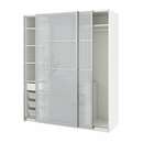 Bild 1 von PAX / SVARTISDAL  Kleiderschrank mit Schiebetüren, weiß/weiß Papiereffekt 200x66x236 cm