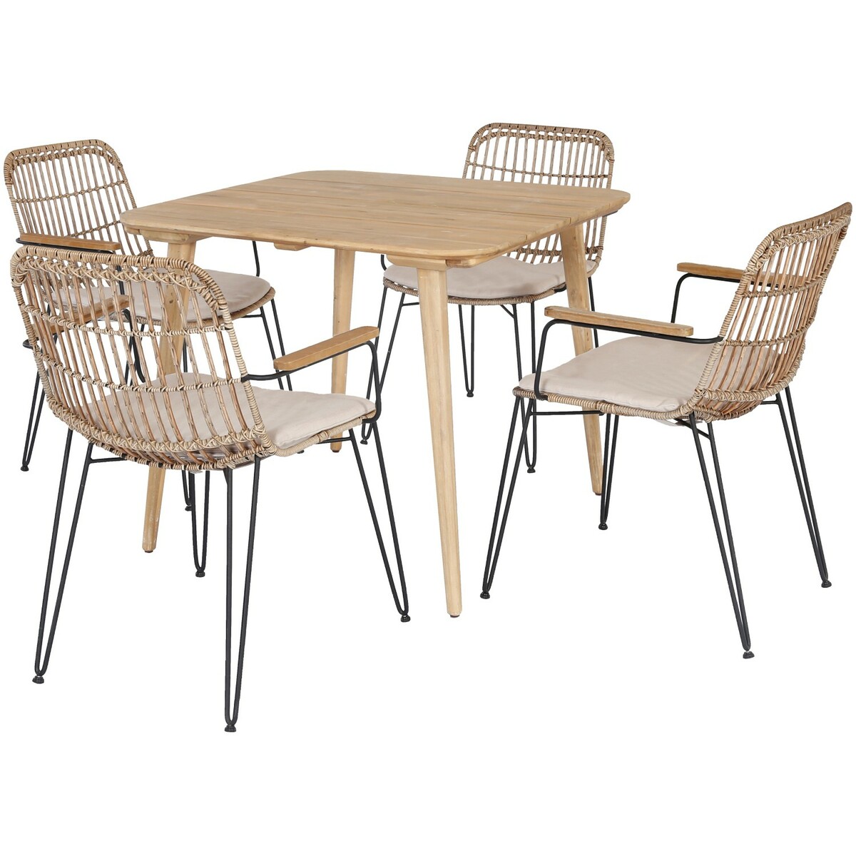 Bild 2 von Gartentisch Robertville Quadratisch 90 cm x 90 cm in Braun