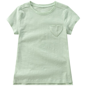 Mädchen T-Shirt mit Herz-Tasche ZARTGRÜN