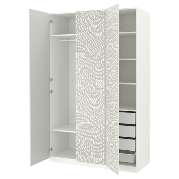 Bild 1 von PAX / MISTUDDEN  Schrankkombination, weiß/grau gemustert 150x60x236 cm