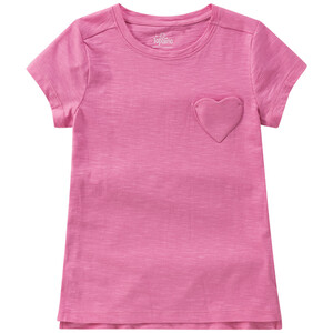 Mädchen T-Shirt mit Herz-Tasche PINK