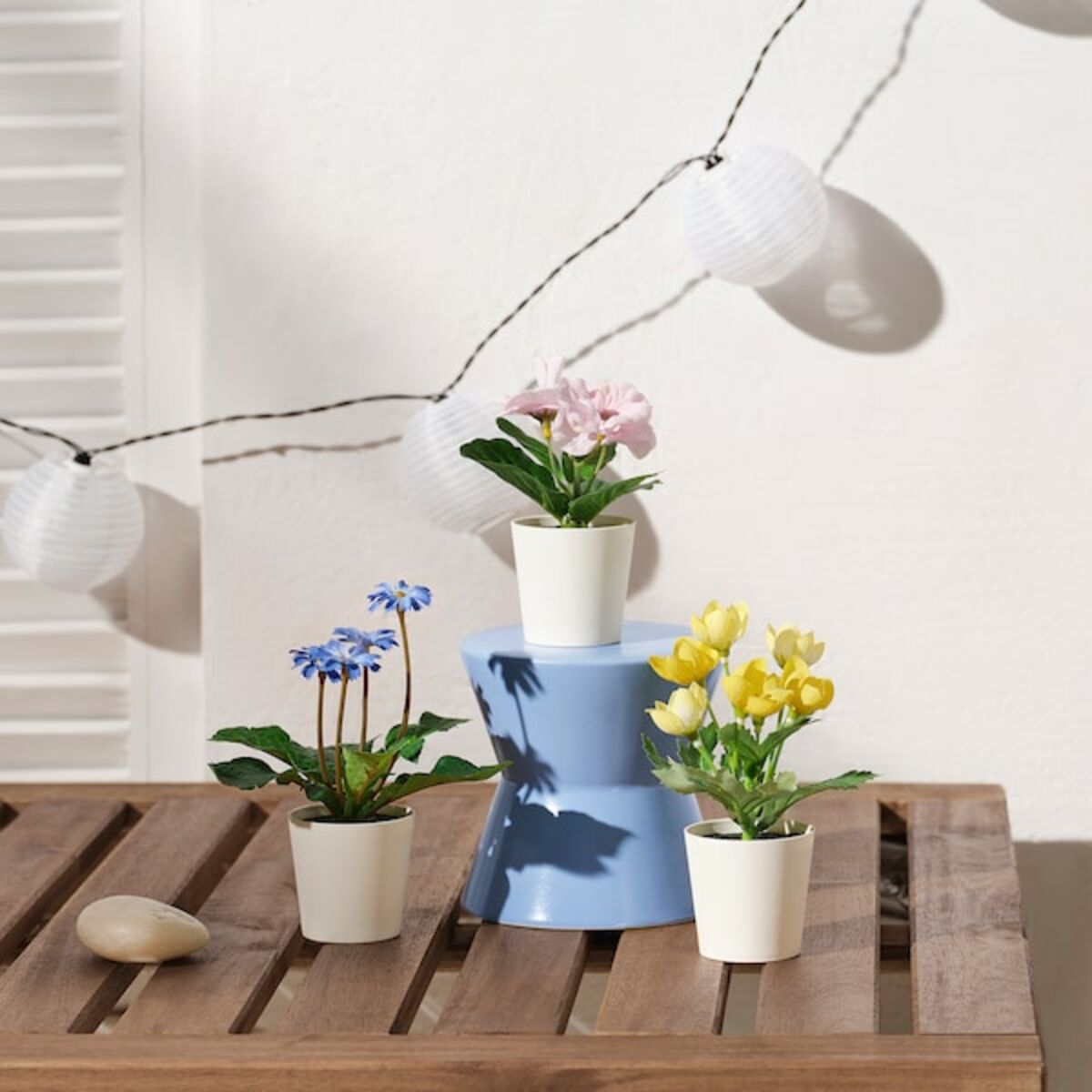Bild 3 von FEJKA  Topfpflanze, künstl/+Topf 3er-Set, drinnen/draußen gelb/rosa lila 6 cm