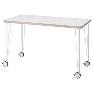 LAGKAPTEN / KRILLE  Schreibtisch, weiß anthrazit/weiß 120x60 cm