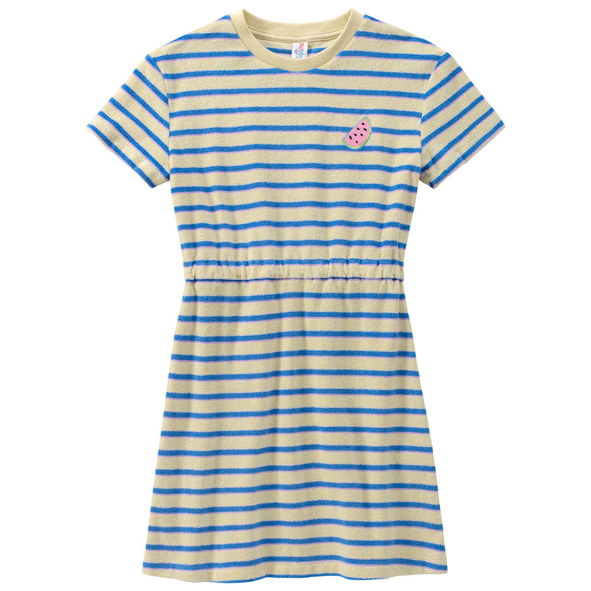 Bild 1 von Mädchen Frottee-Kleid mit Streifen BLAU / CREME