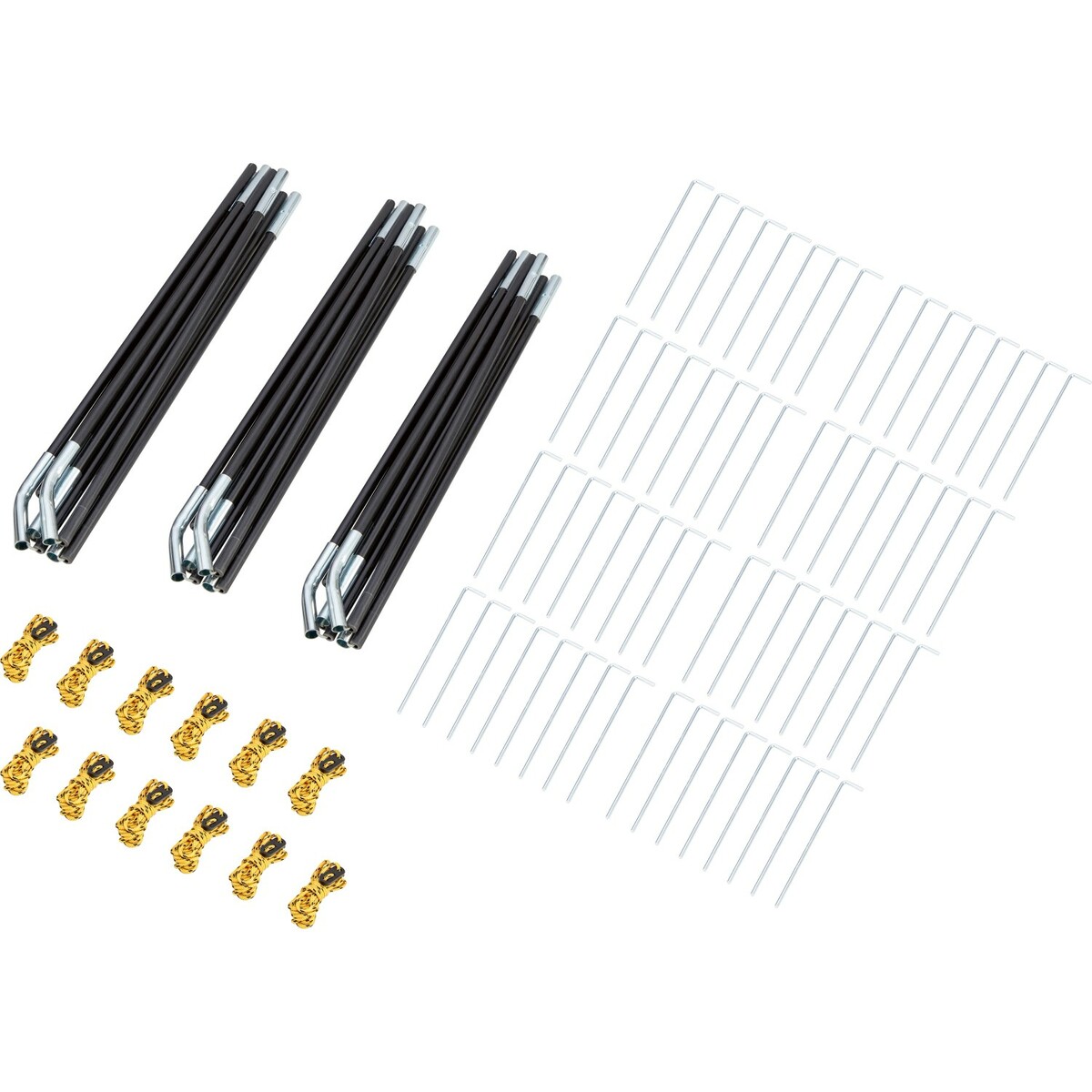 Bild 3 von Vier-Personenzelt mit Glasfaserrahmen Türkis-Grau 460 cm x 220 cm x 175 cm