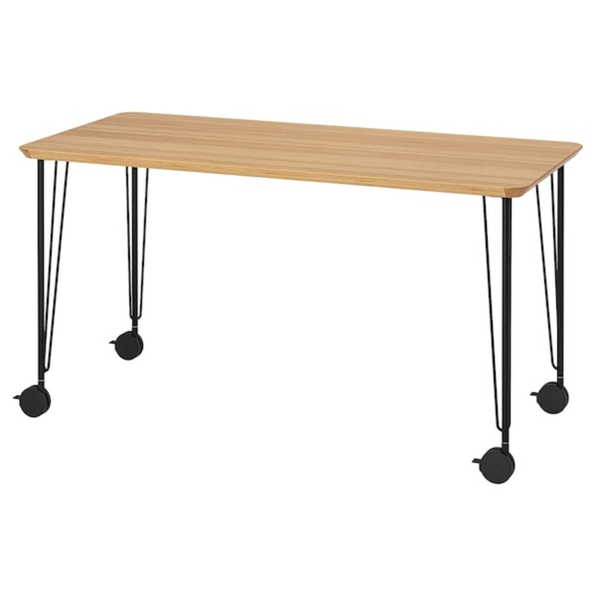 Bild 1 von ANFALLARE / KRILLE  Schreibtisch, Bambus/schwarz 140x65 cm