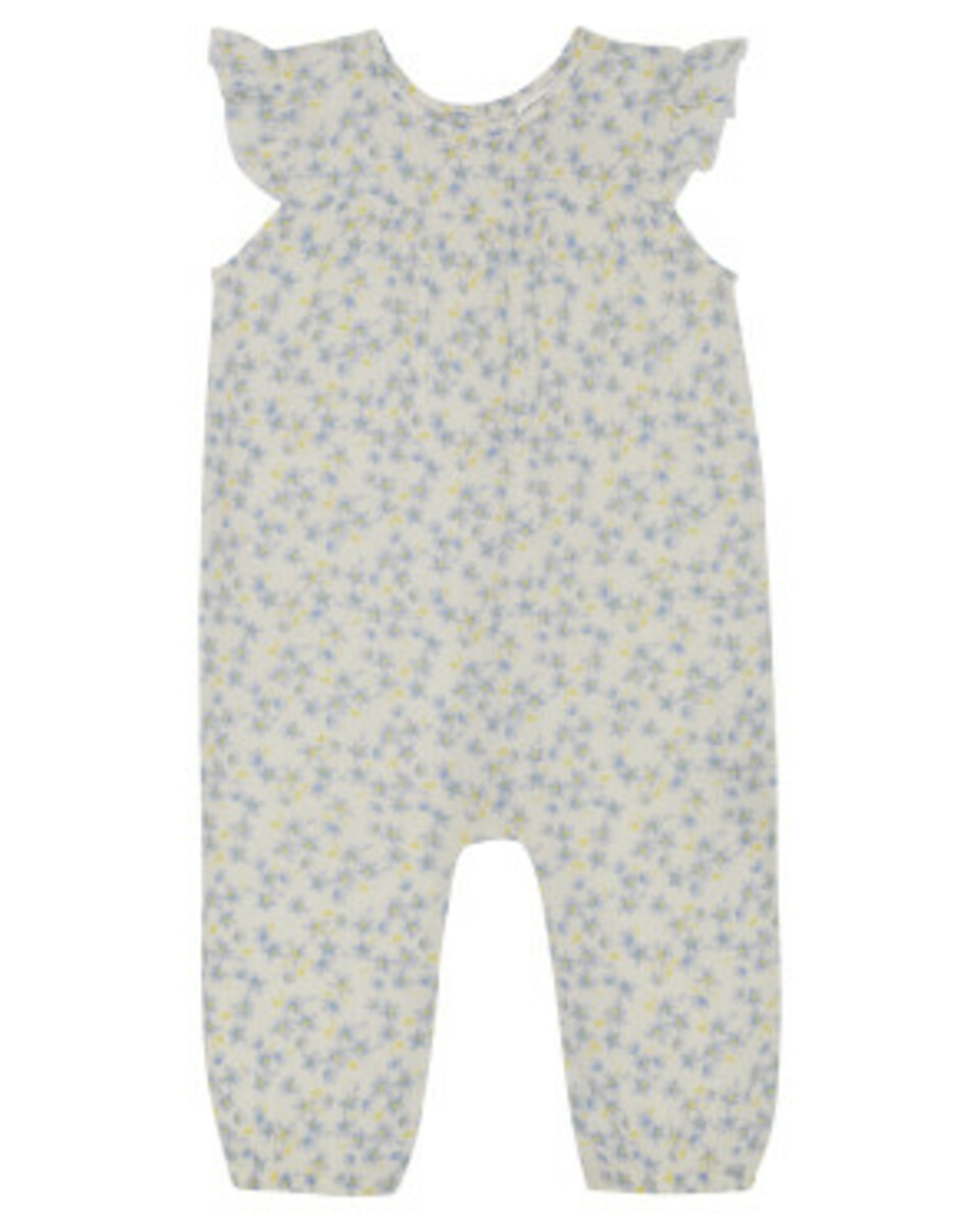 Bild 1 von Musselin-Strampler Blumen, Ergee, Knopfleisten, hellblau