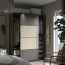 Bild 3 von PAX / MEHAMN  Kleiderschrank, doppelseitig dunkelgrau/graubeige 150x66x201 cm