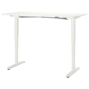 BEKANT  Schreibtisch sitz/steh, weiß 160x80 cm