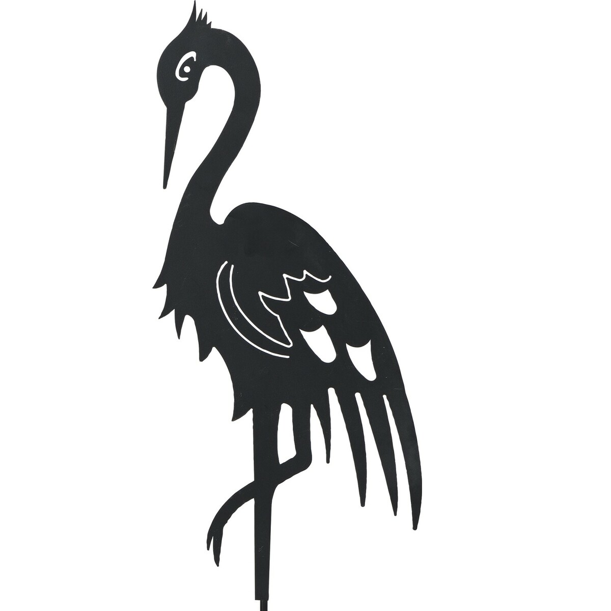 Bild 2 von Gartenstecker Fischreiher 90 cm Dunkelgrün