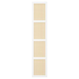HÖGADAL  Tür, weiß/geflochtener Bambus 40x192 cm