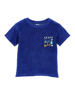 T-Shirt aus Frottee, Kiki & Koko, Stickerei, dunkelblau