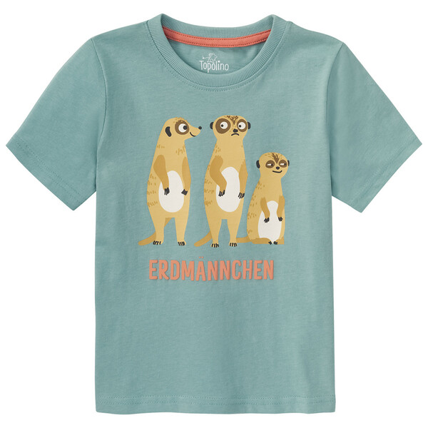 Bild 1 von Kinder T-Shirt mit Erdmännchen-Motiv HELLTÜRKIS