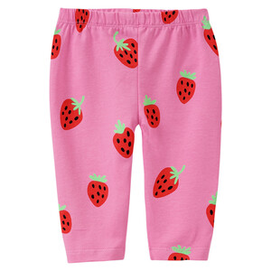 Baby Capri-Leggings mit Erdbeeren PINK