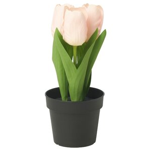 FEJKA  Topfpflanze, künstlich, drinnen/draußen/Tulpe rosa 9 cm