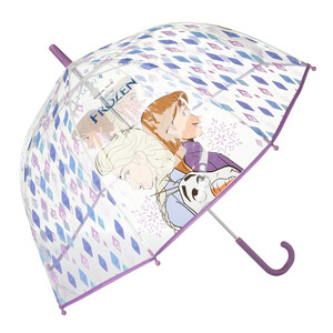Die Eiskönigin Regenschirm mit Allover-Motiv LILA / TRANSPARENT / BUNT