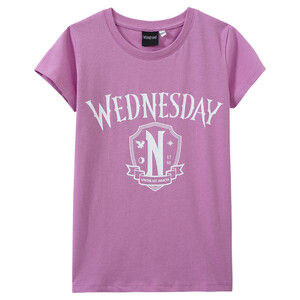 WEDNESDAY T-Shirt mit Print HELLLILA / WEISS