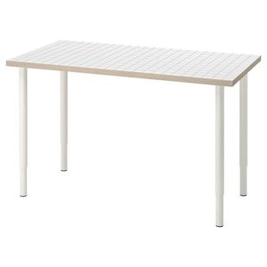 LAGKAPTEN / OLOV  Schreibtisch, weiß anthrazit/weiß 120x60 cm