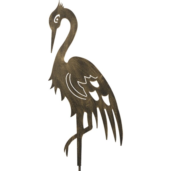 Bild 2 von Gartenstecker Fischreiher 90 cm Gold