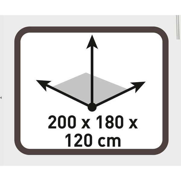 Bild 3 von 3 Personen Kuppel-Zelt 200 x 180 x 120 cm mit Belüftung und Mückennetz