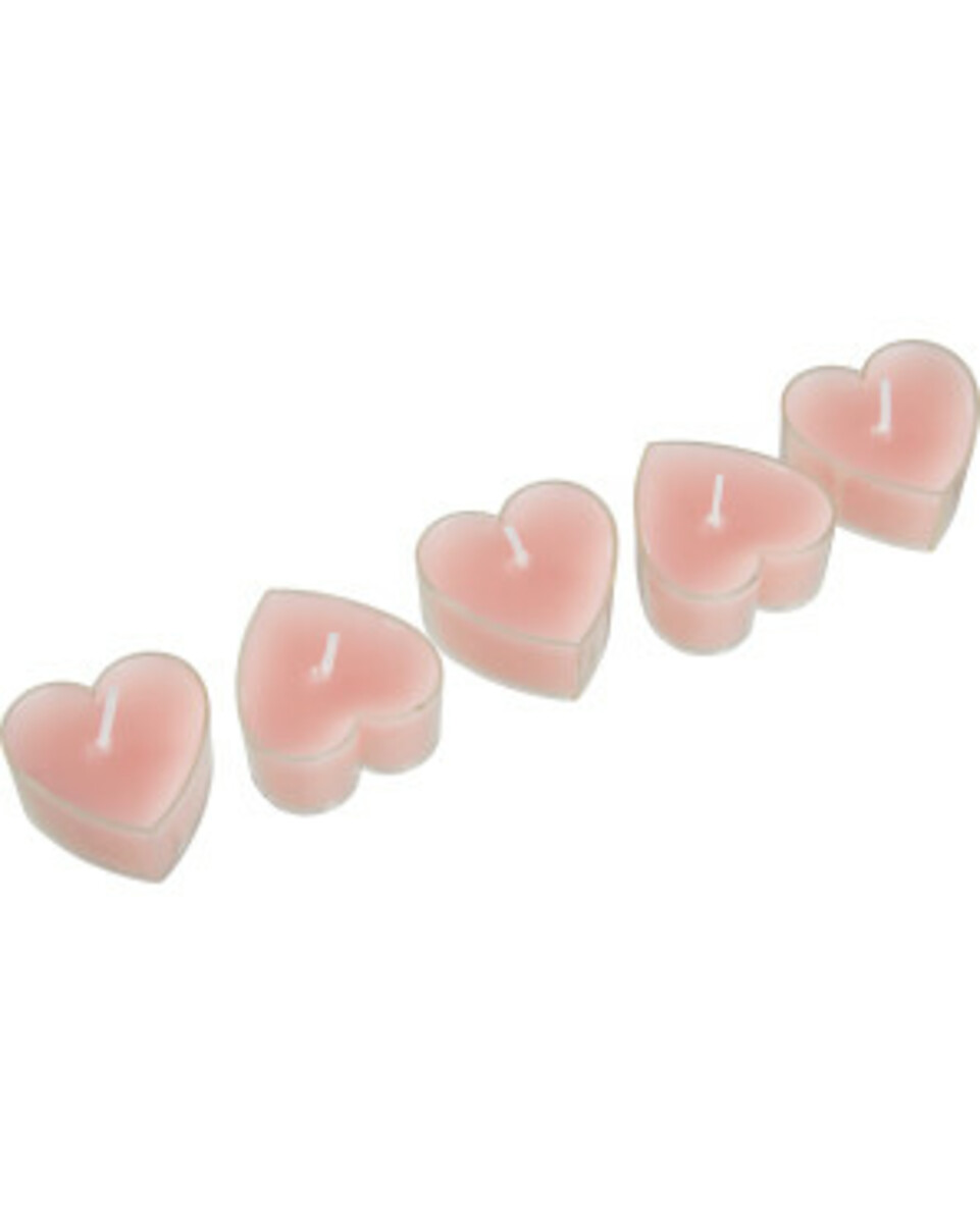 Bild 1 von Herzförmige Teelichter, 0.06kg, 5er-Pack, hellrosa