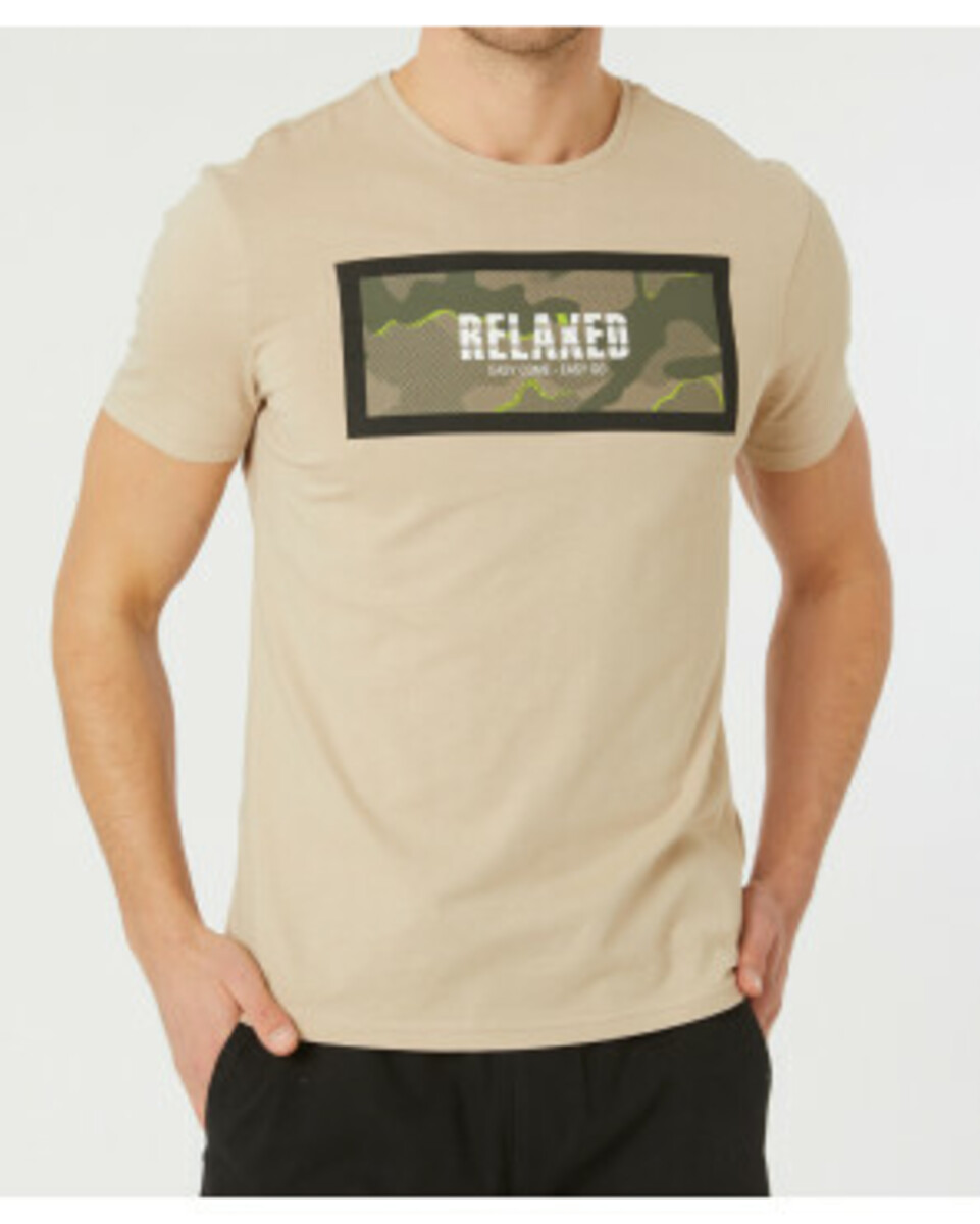 Bild 1 von Meliertes T-Shirt, X-Mail, Rundhalsausschnitt, naturfarben