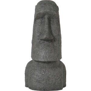 Gartenfigur Moai Büste 96 cm Grau
