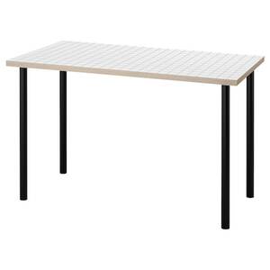 LAGKAPTEN / ADILS  Schreibtisch, weiß anthrazit/schwarz 120x60 cm