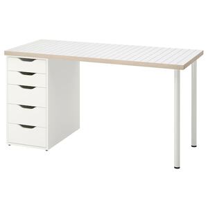 LAGKAPTEN / ALEX  Schreibtisch, weiß anthrazit/weiß 120x60 cm