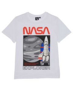 NASA T-Shirt, Rundhalsausschnitt, weiß