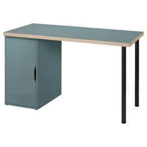LAGKAPTEN / ALEX  Schreibtisch, grautürkis/schwarz 120x60 cm