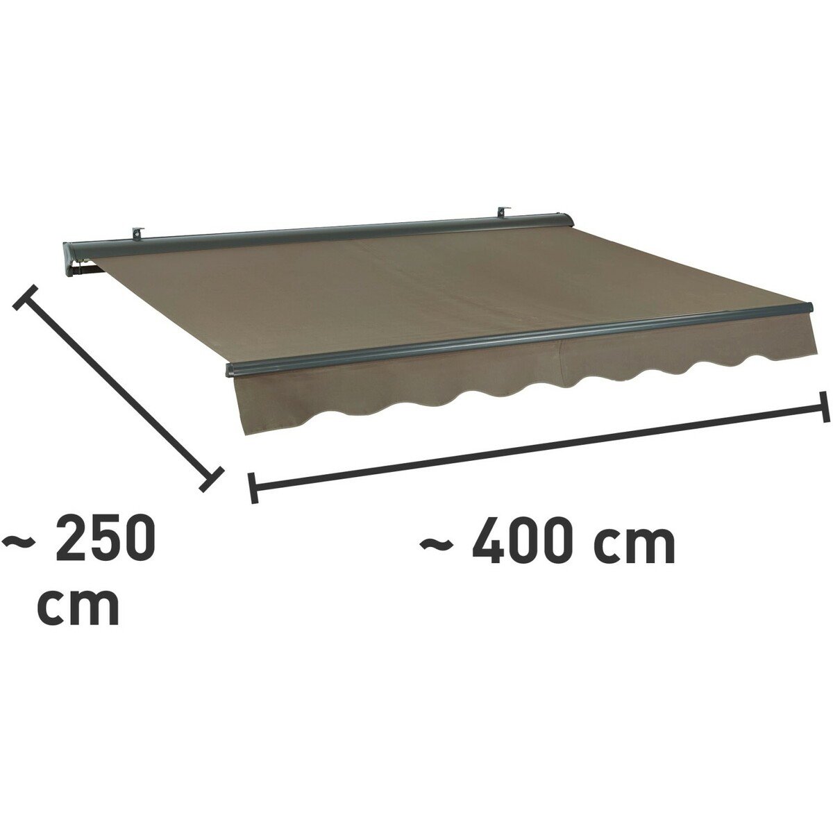 Bild 3 von Hülsenmarkise Belport 4x2,5m Taupe mit Motor