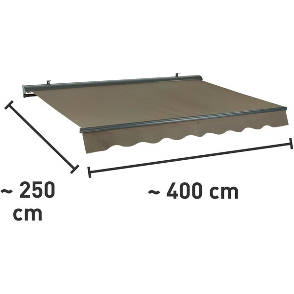 Bild 3 von Hülsenmarkise Belport 4x2,5m Taupe mit Motor