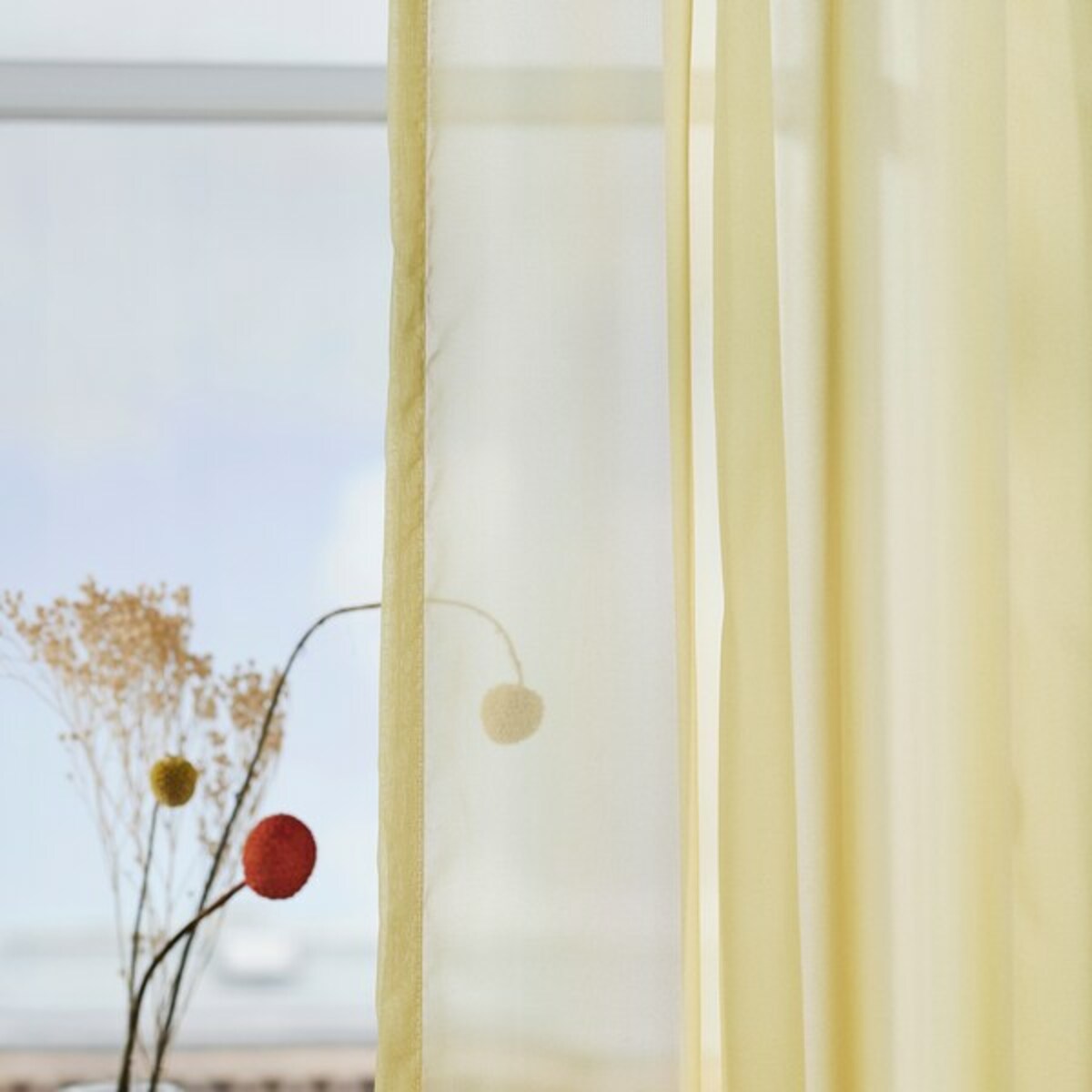 Bild 4 von GLASÖRT  Gardinenstore, 1 Schal, hellgelb/grautürkis 300x300 cm