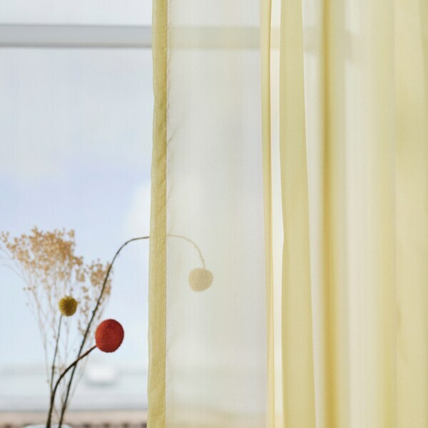 Bild 4 von GLASÖRT  Gardinenstore, 1 Schal, hellgelb/grautürkis 300x300 cm