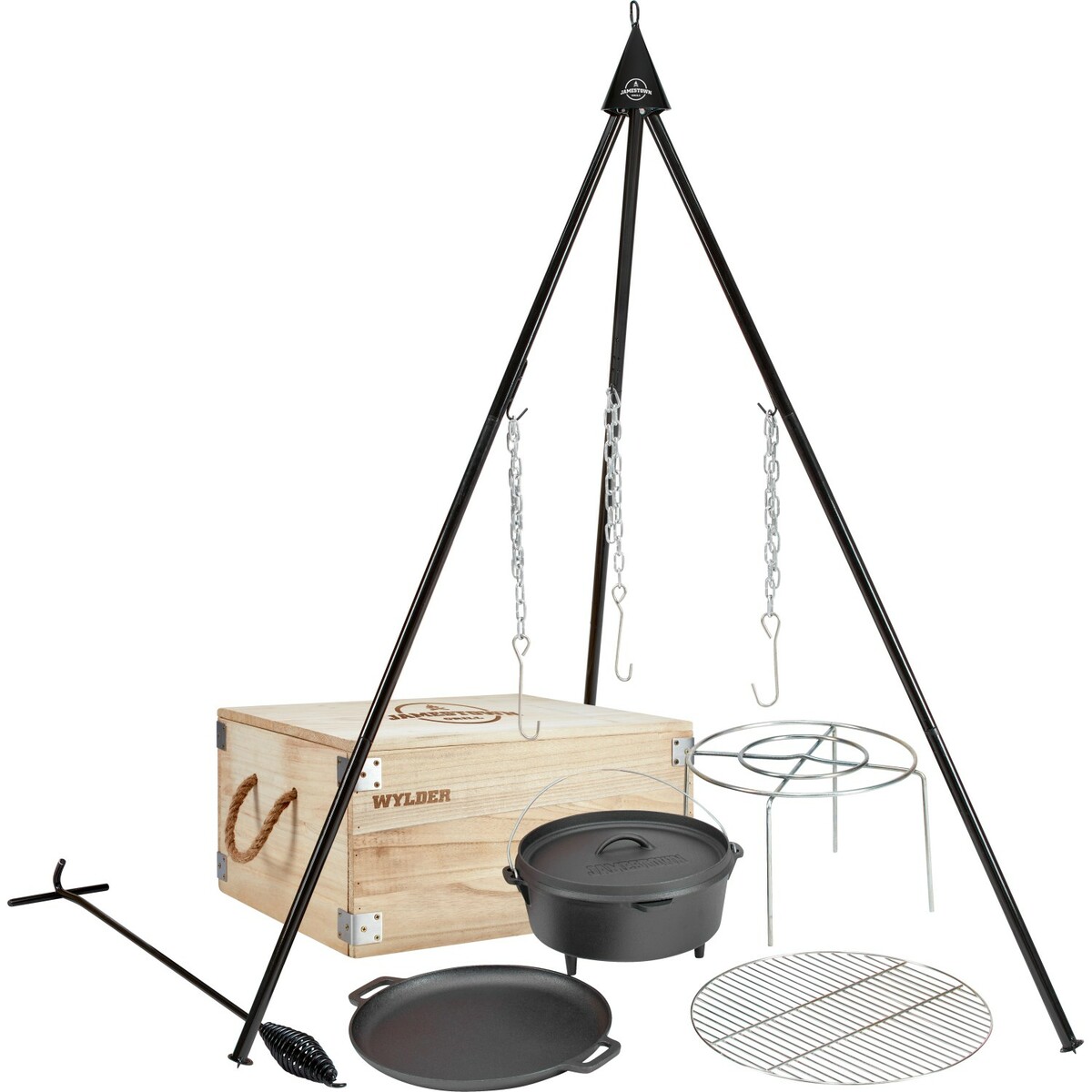 Bild 2 von Jamestown Dutch-Oven-Set Dreibein 6-tlg. Schwarz