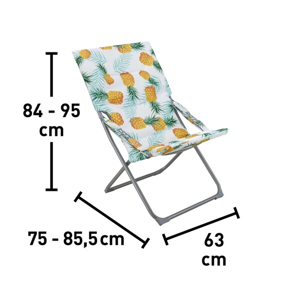 Bild 3 von Campingstuhl Palmelo Verstellbar Ananasmuster
