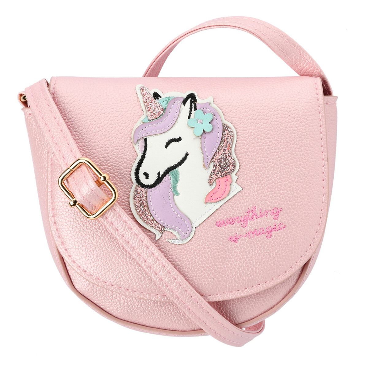Bild 1 von Mädchen Umhängetasche mit Einhorn-Applikation ROSA