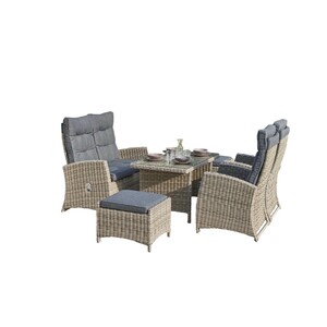 Westside Lounge-Set Bergamo 6-teilig aus Polyrattan Beige