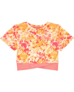 Sport-Shirt Batik, Ergeenomixx, cropped, rosa gemustert