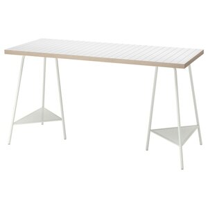 LAGKAPTEN / TILLSLAG  Schreibtisch, weiß anthrazit/weiß 140x60 cm