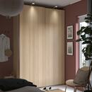 Bild 2 von PAX / HASVIK  Kleiderschrank, Eicheneff wlas/Eicheneff wlas 150x66x236 cm