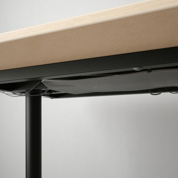 Bild 3 von BEKANT  Schreibtisch, Eichenfurnier weiß lasiert/schwarz 140x60 cm