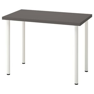 LINNMON / ADILS  Schreibtisch, dunkelgrau/weiß 100x60 cm