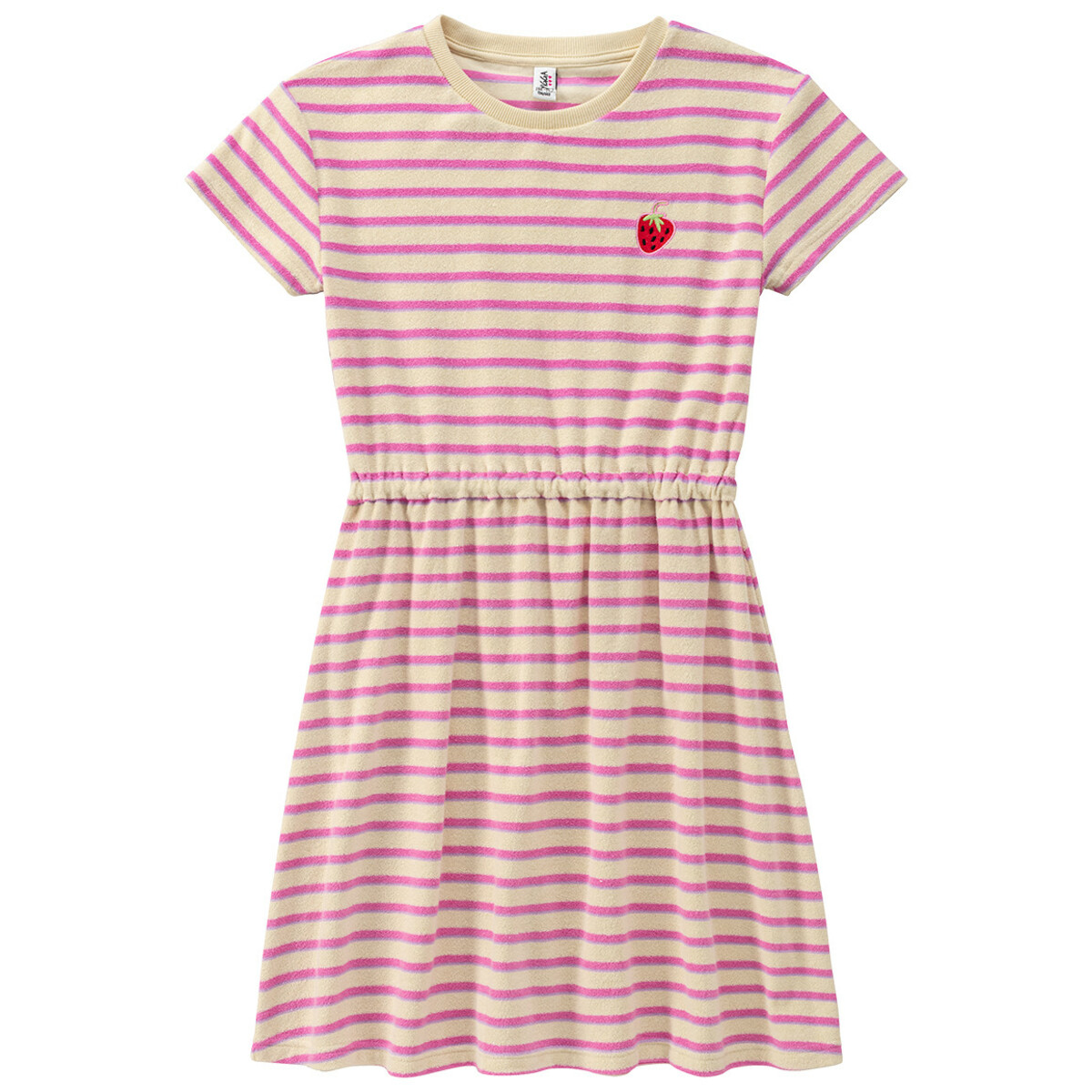 Bild 1 von Mädchen Frottee-Kleid mit Streifen PINK / CREME