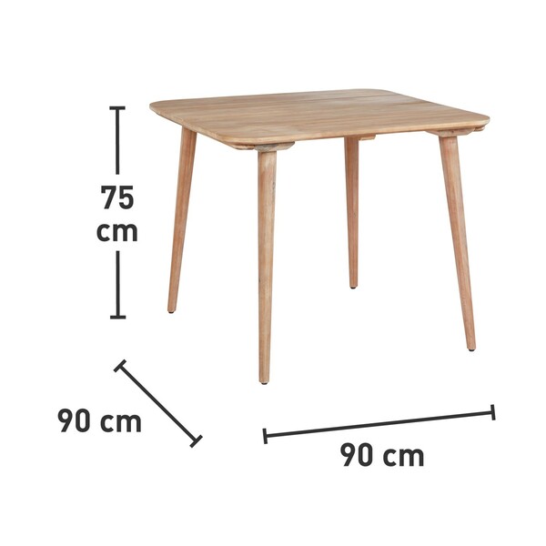 Bild 4 von Gartentisch Robertville Quadratisch 90 cm x 90 cm in Braun