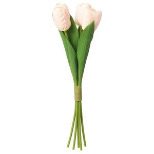 SMYCKA  Kunstblumenstrauß, drinnen/draußen/Tulpe hellrosa 35 cm