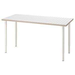 LAGKAPTEN / OLOV  Schreibtisch, weiß anthrazit/weiß 140x60 cm