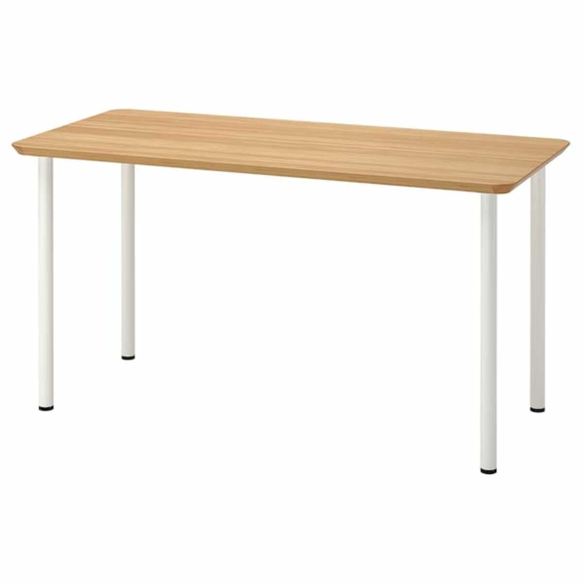 Bild 1 von ANFALLARE / ADILS  Schreibtisch, Bambus/weiß 140x65 cm