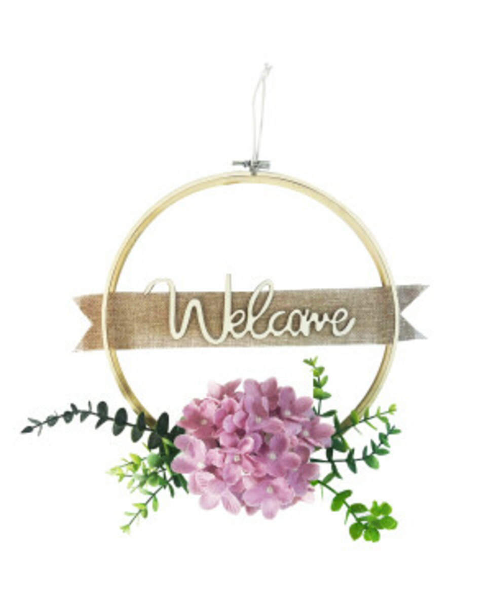 Bild 1 von Hängedekoration Schriftzug, ca. 27,5 x 31 x 4 cm, rosa